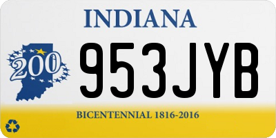 IN license plate 953JYB