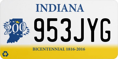 IN license plate 953JYG