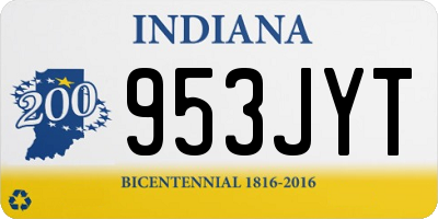 IN license plate 953JYT