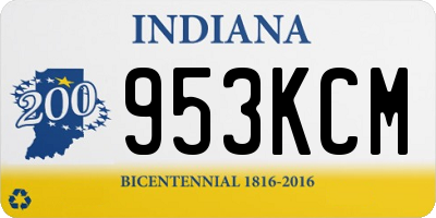 IN license plate 953KCM