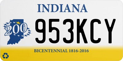 IN license plate 953KCY