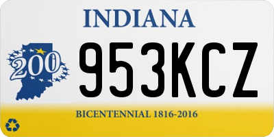IN license plate 953KCZ