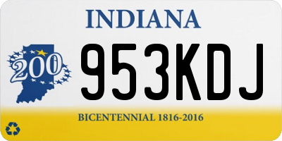 IN license plate 953KDJ