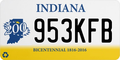 IN license plate 953KFB