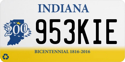 IN license plate 953KIE