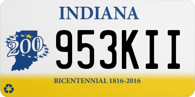 IN license plate 953KII