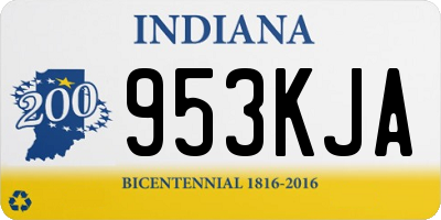 IN license plate 953KJA