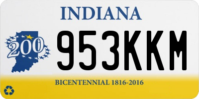 IN license plate 953KKM
