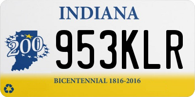 IN license plate 953KLR