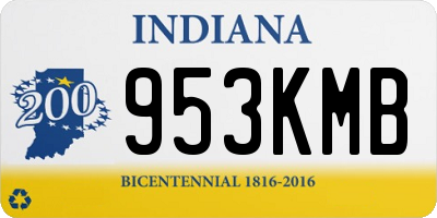IN license plate 953KMB