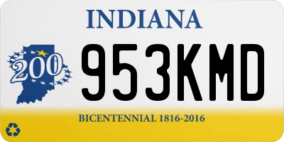 IN license plate 953KMD