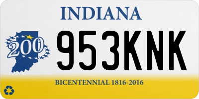 IN license plate 953KNK