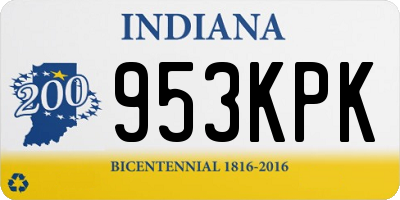 IN license plate 953KPK