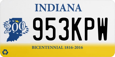 IN license plate 953KPW
