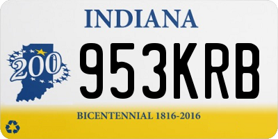 IN license plate 953KRB