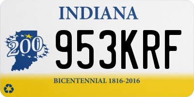 IN license plate 953KRF
