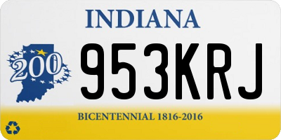 IN license plate 953KRJ