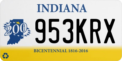 IN license plate 953KRX