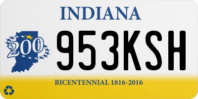 IN license plate 953KSH