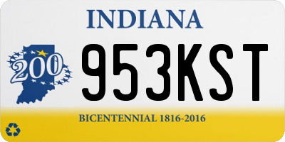 IN license plate 953KST