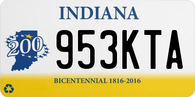 IN license plate 953KTA