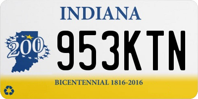 IN license plate 953KTN