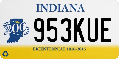 IN license plate 953KUE