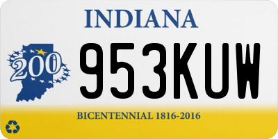 IN license plate 953KUW