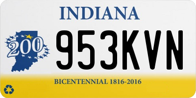 IN license plate 953KVN