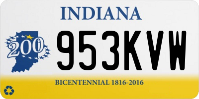 IN license plate 953KVW