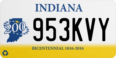 IN license plate 953KVY