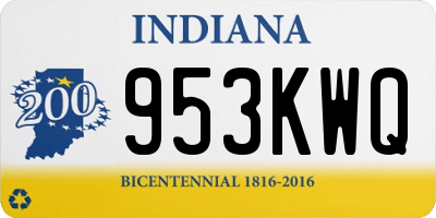 IN license plate 953KWQ