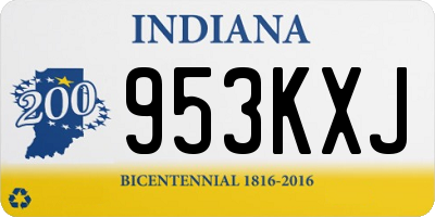 IN license plate 953KXJ