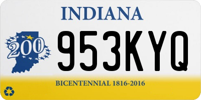 IN license plate 953KYQ
