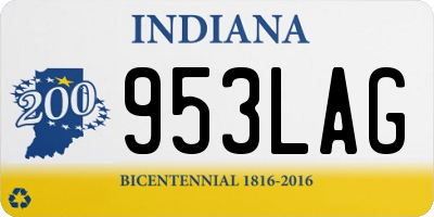 IN license plate 953LAG
