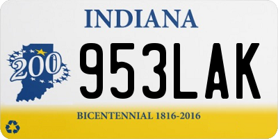 IN license plate 953LAK