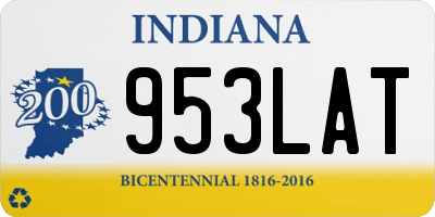 IN license plate 953LAT