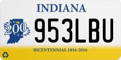 IN license plate 953LBU