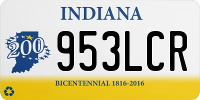 IN license plate 953LCR