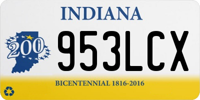 IN license plate 953LCX