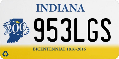 IN license plate 953LGS