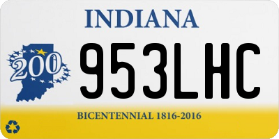 IN license plate 953LHC