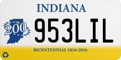 IN license plate 953LIL