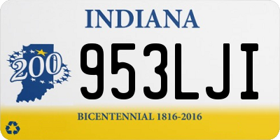 IN license plate 953LJI