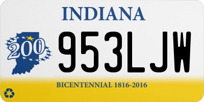 IN license plate 953LJW