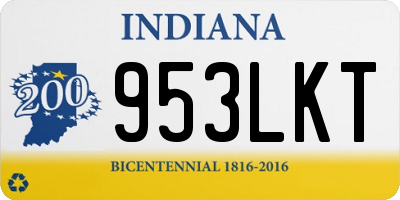 IN license plate 953LKT