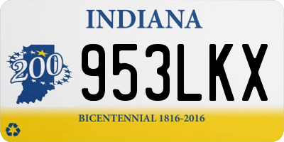 IN license plate 953LKX
