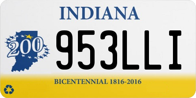 IN license plate 953LLI