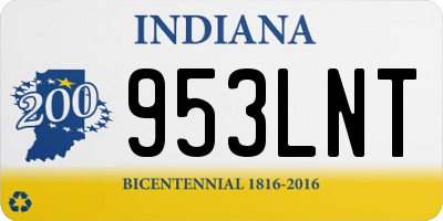 IN license plate 953LNT