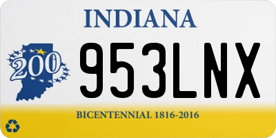 IN license plate 953LNX